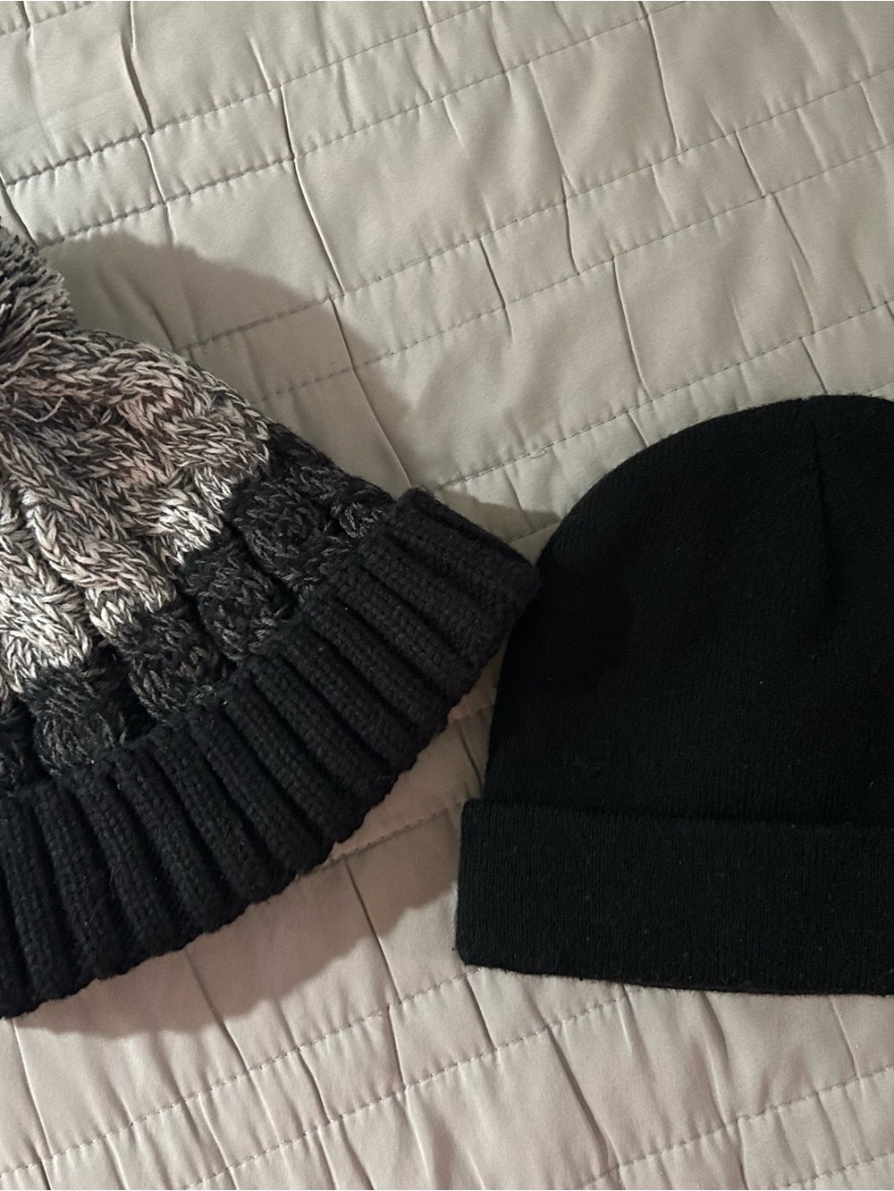 Kids Black Knit Beanie - Cozy Winter Hat